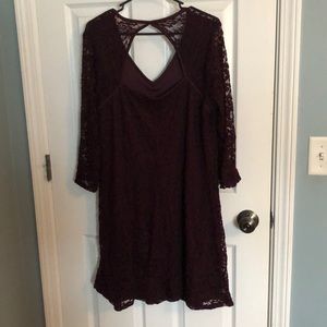 3/4 lace sleeve dress